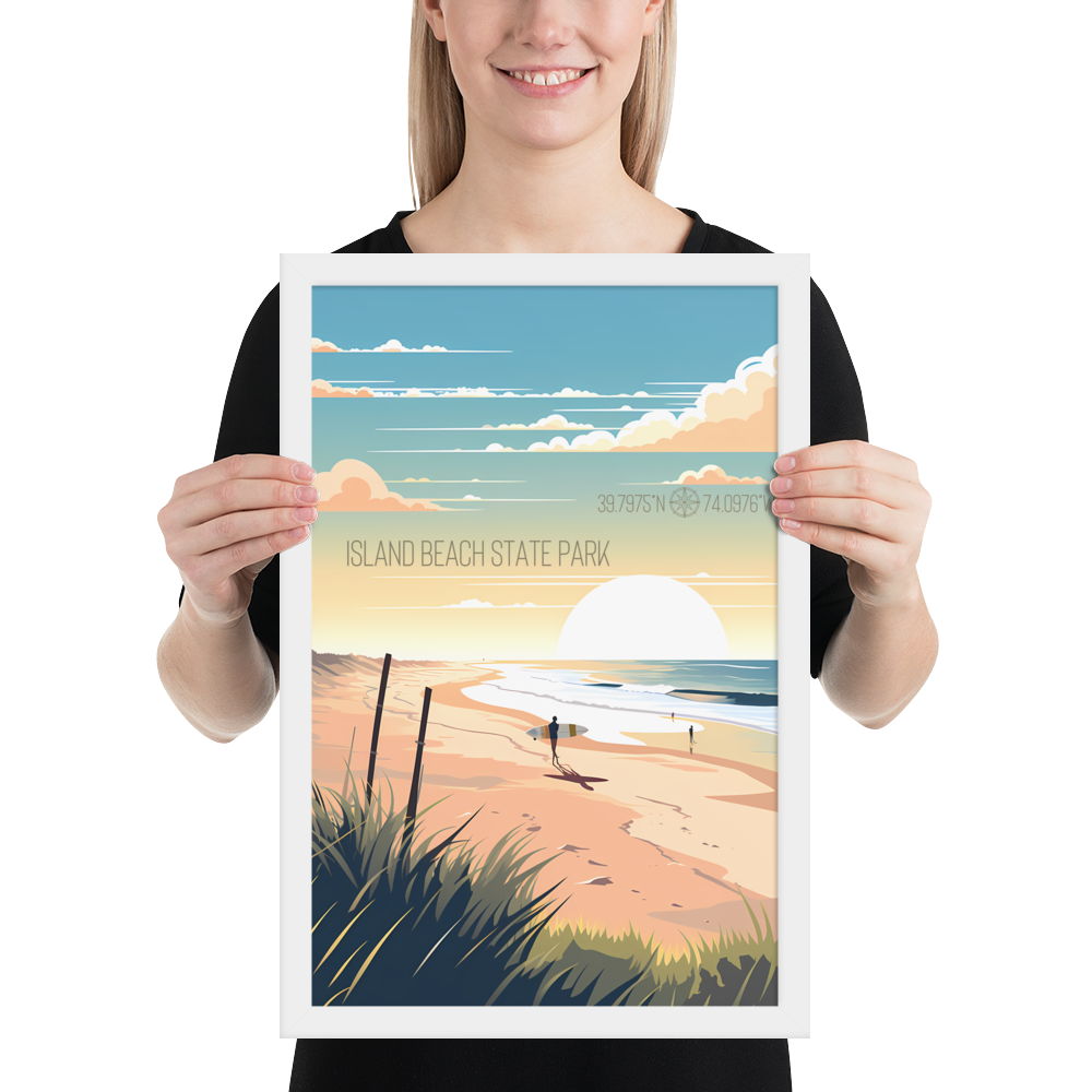 New Jersey - Island Beach State Park (Framed poster)