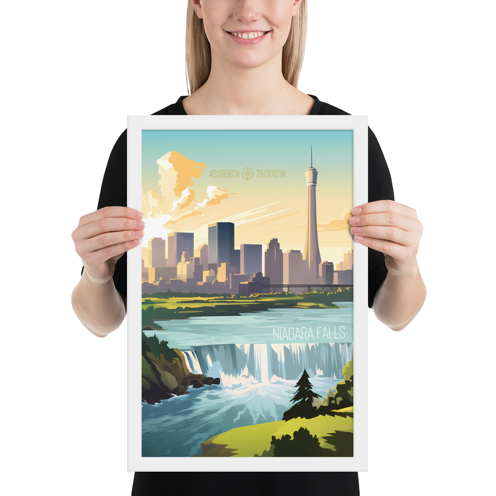 New York - Niagara Falls (Framed poster)