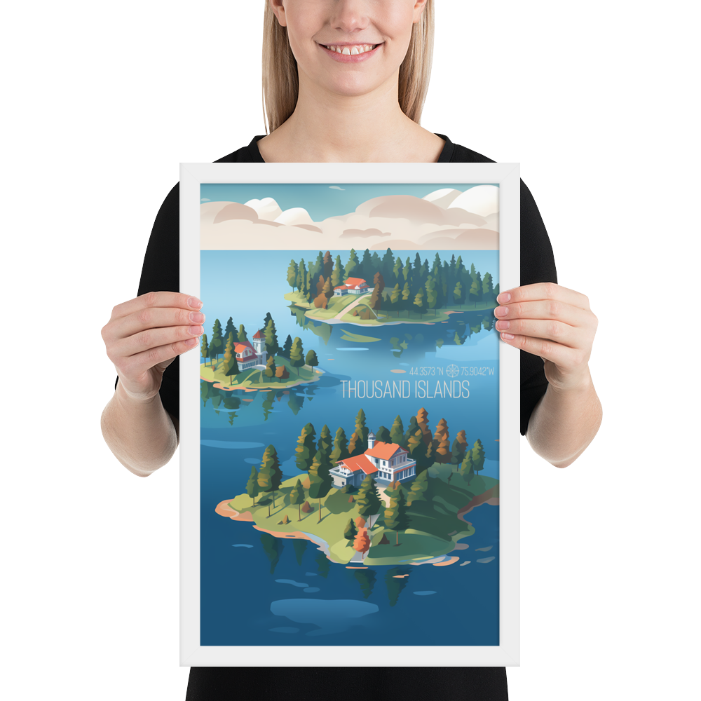 New York - Thousand Islands (Framed poster)