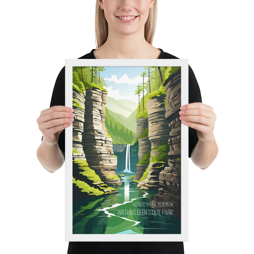 New York - Watkins Glen State Park (Framed poster)