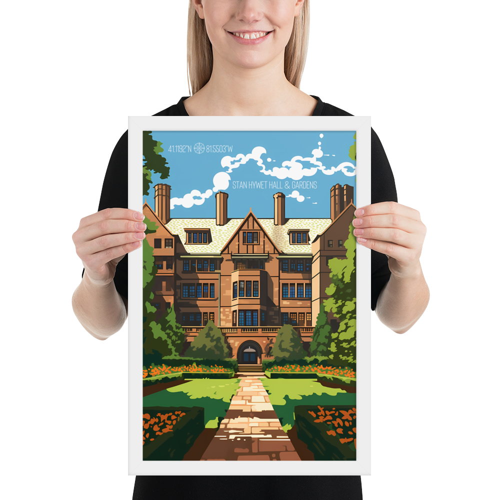 Ohio - Stan Hywet Hall and Gardens (Framed poster)