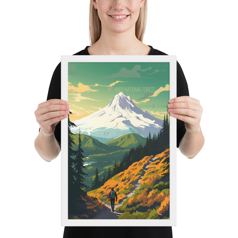 Oregon - Mount Hood National Forest (Framed poster)