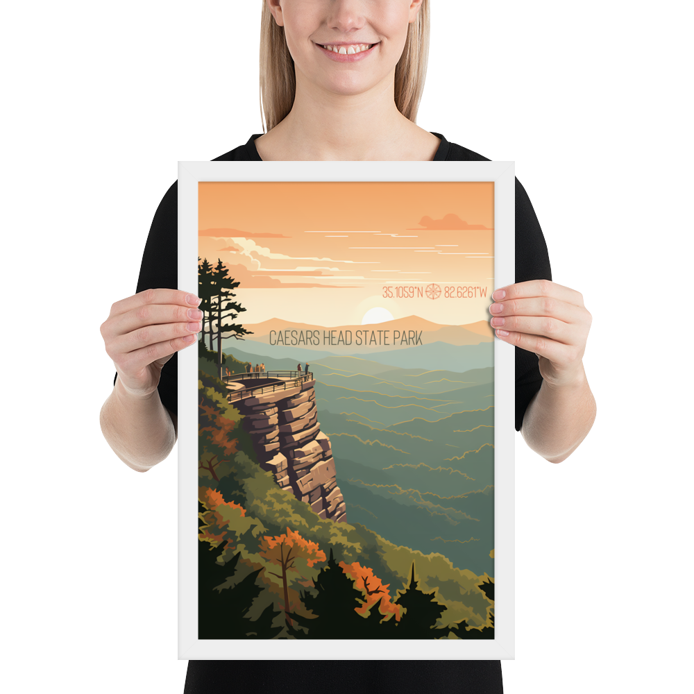 South Carolina - Caesars Head State Park (Framed poster)