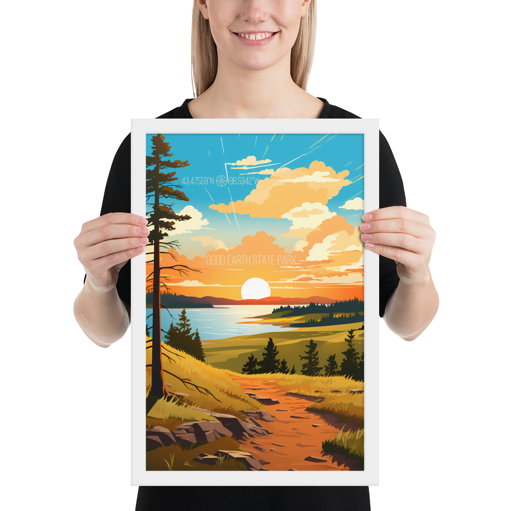 South Dakota - Good Earth State Park (Framed poster)