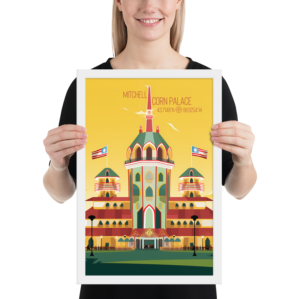 South Dakota - Mitchell Corn Palace (Framed poster)