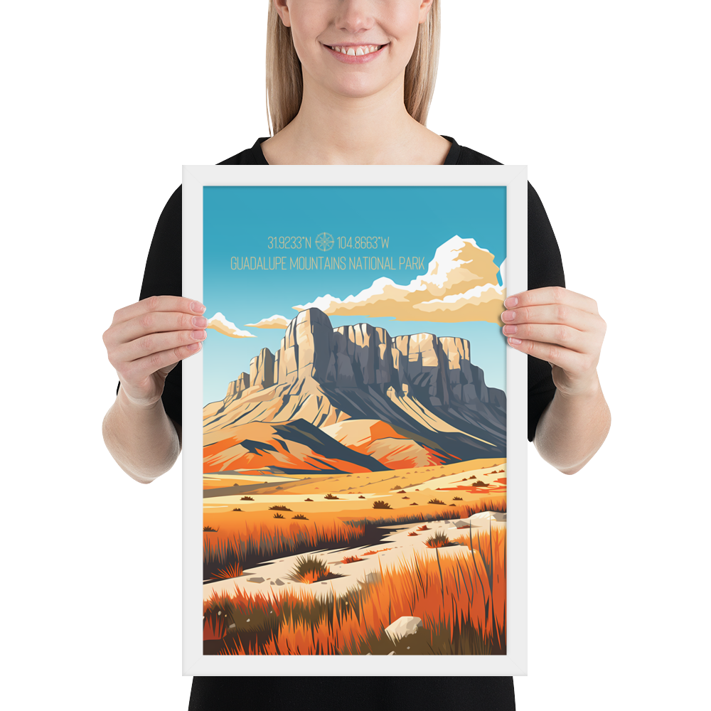 Texas - Guadalupe Mountains National Park (Framed poster)