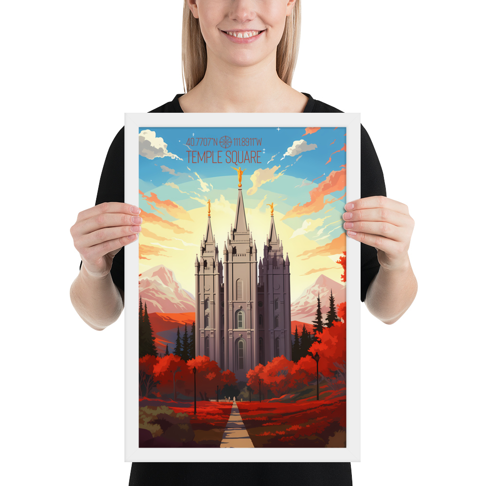 Utah - Temple Square (Framed poster)