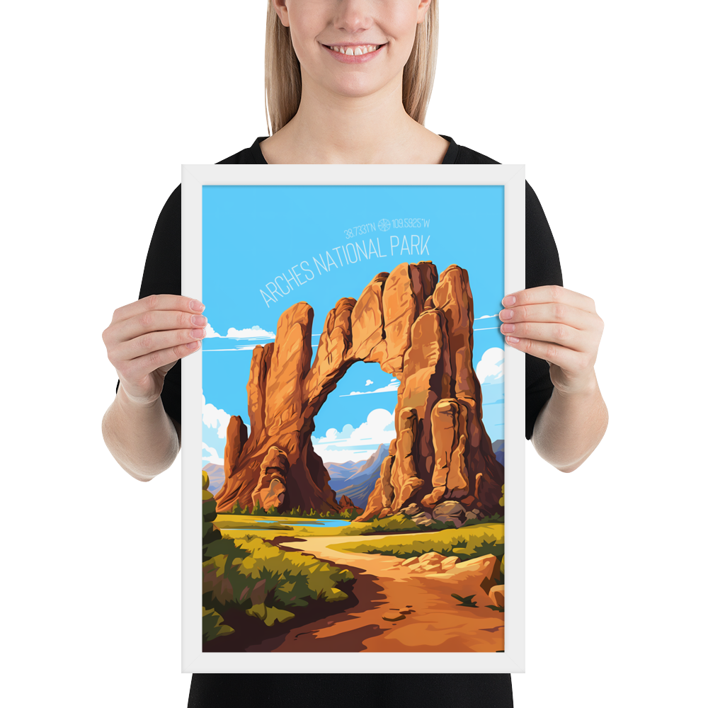 Utah - Arches National Park (Framed poster)