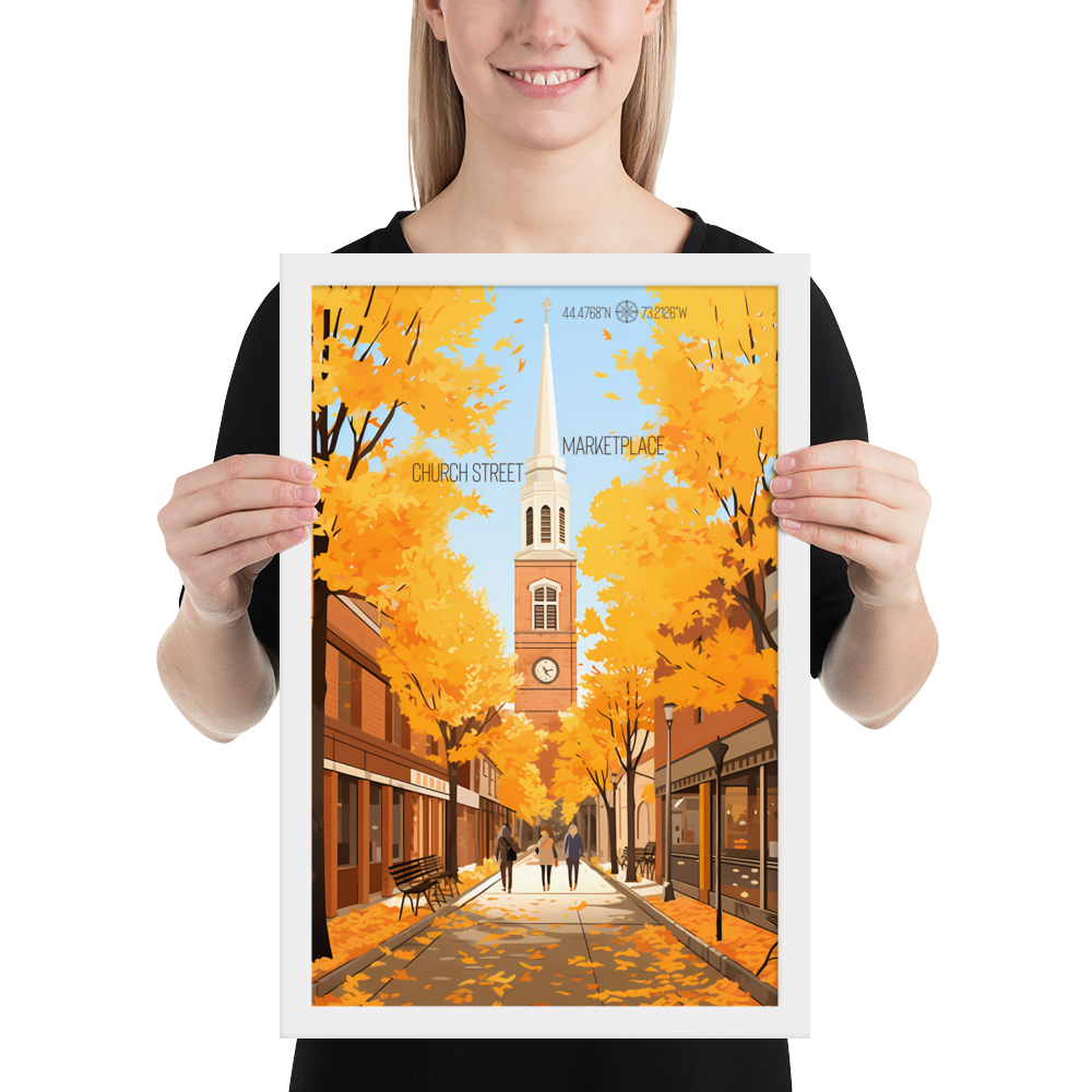 Vermont - Church Street Marketplace (Framed poster)