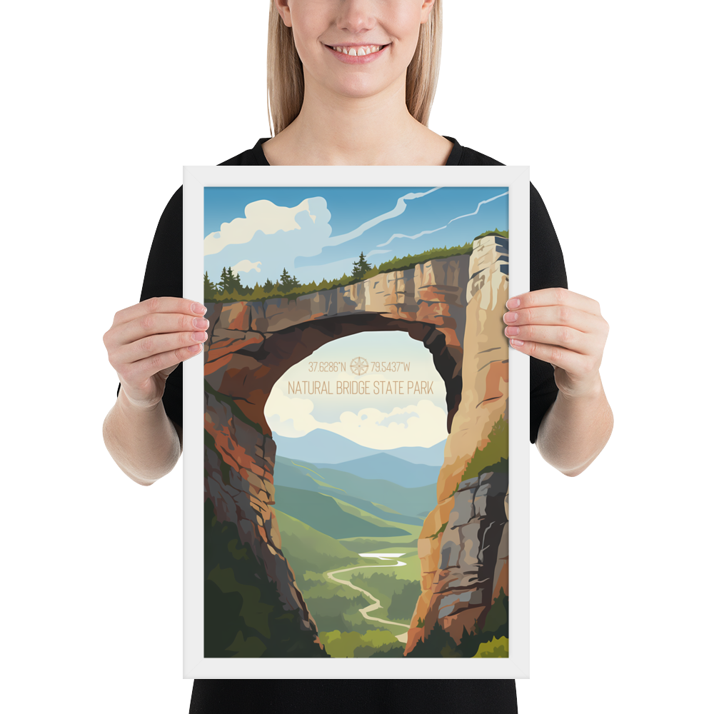 Virginia - The Natural Bridge (Framed poster)