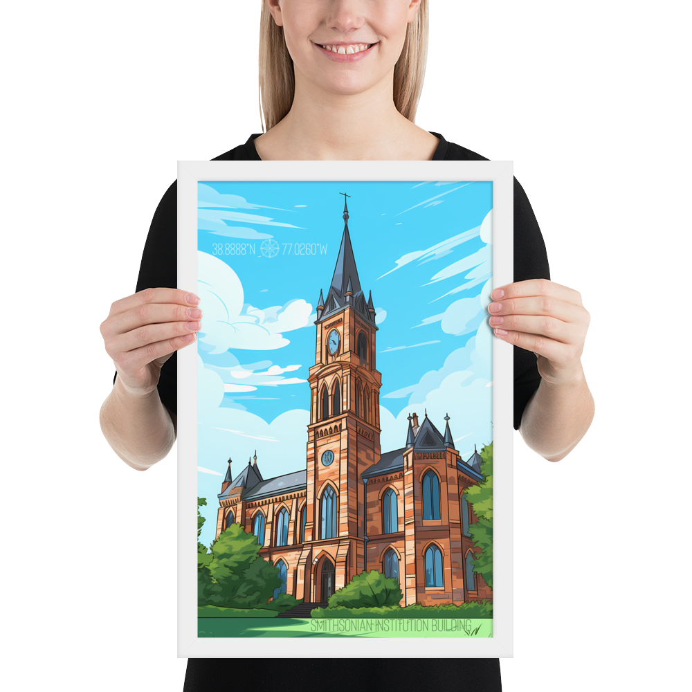 Washington D.C. - Smithsonian Institution Building (Framed poster)