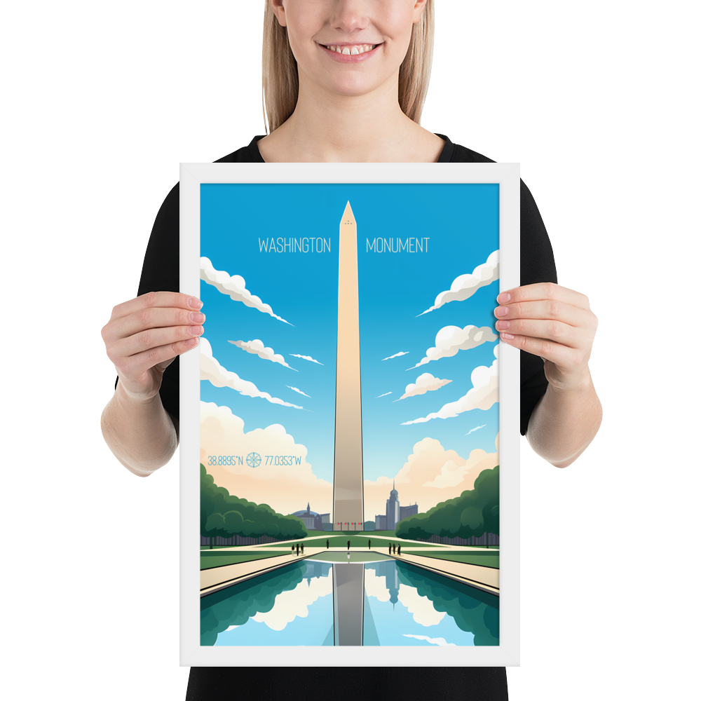 Washington D.C. - Washington Monument (Framed poster)