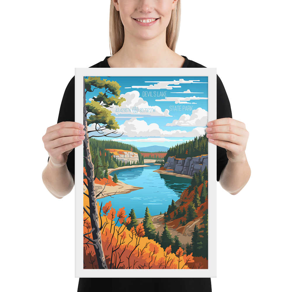 Wisconsin - Devil's Lake State Park (Framed poster)