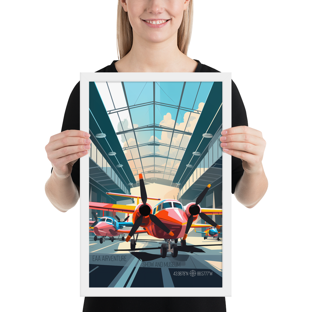 Wisconsin - EAA AirVenture Show And Museum (Framed poster)