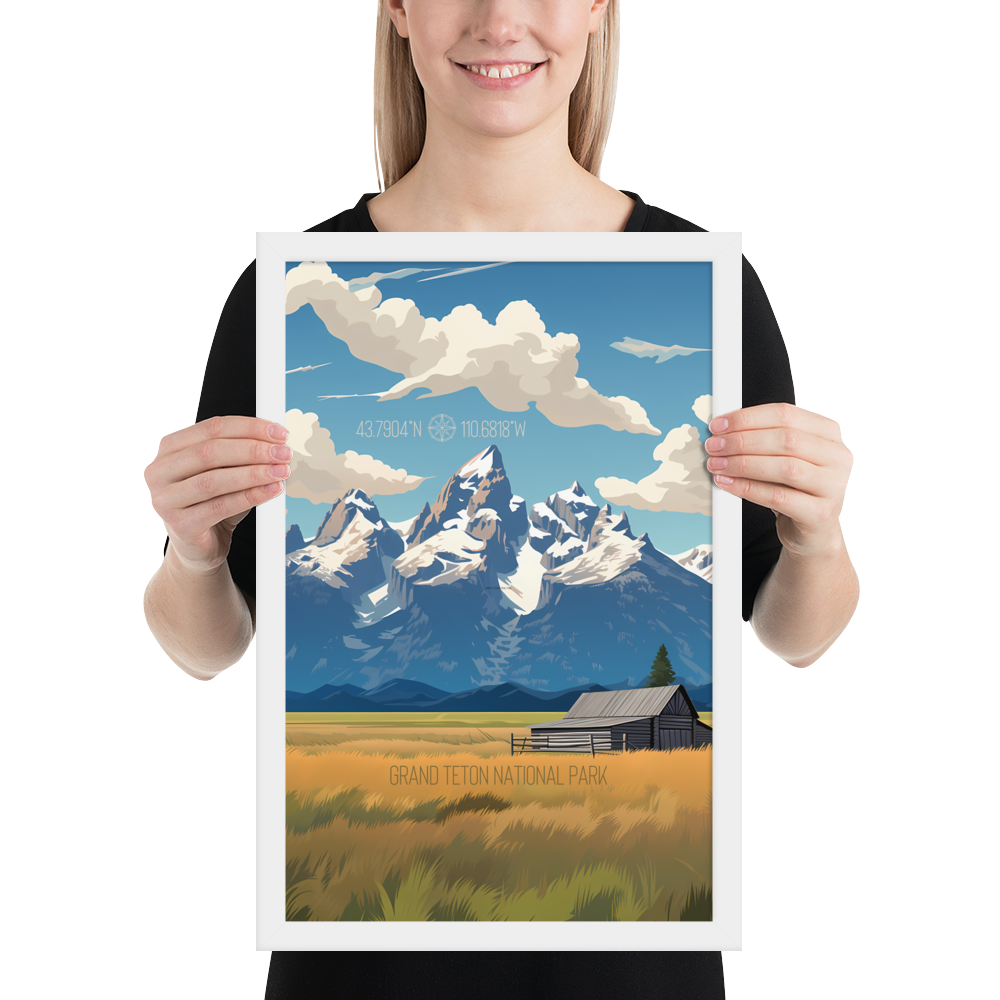 Wyoming - Grand Teton National Park (Framed poster)