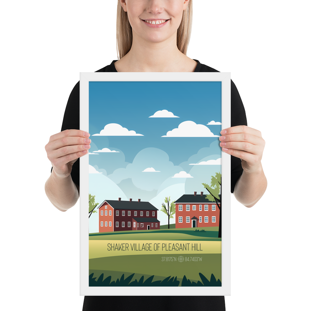 Kentucky - Shaker Village of Pleasant Hill (Framed poster)