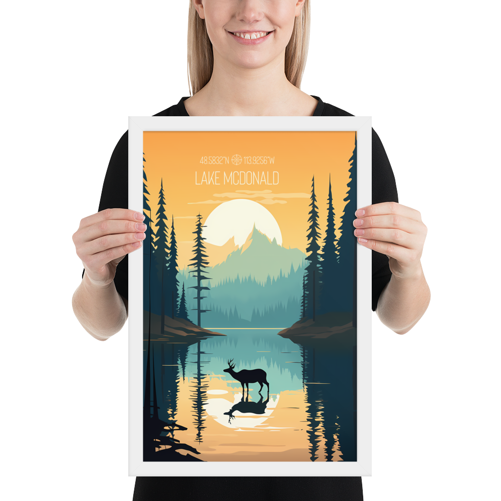 Montana - Lake McDonald (Framed poster)