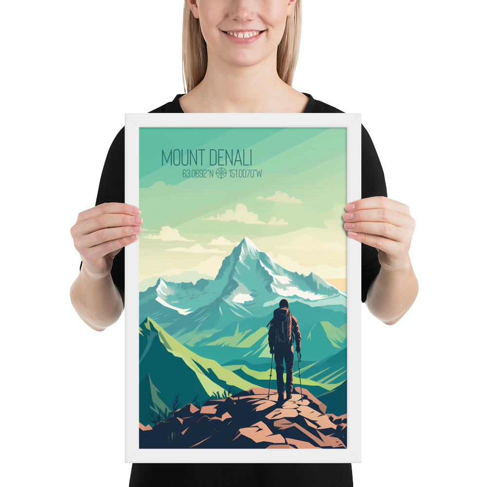 Alaska - Mount Denali (Framed poster)