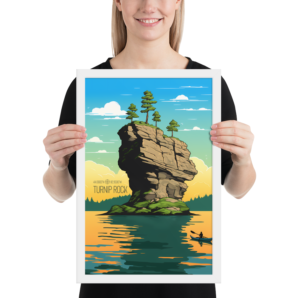 Michigan - Turnip Rock (Framed poster)