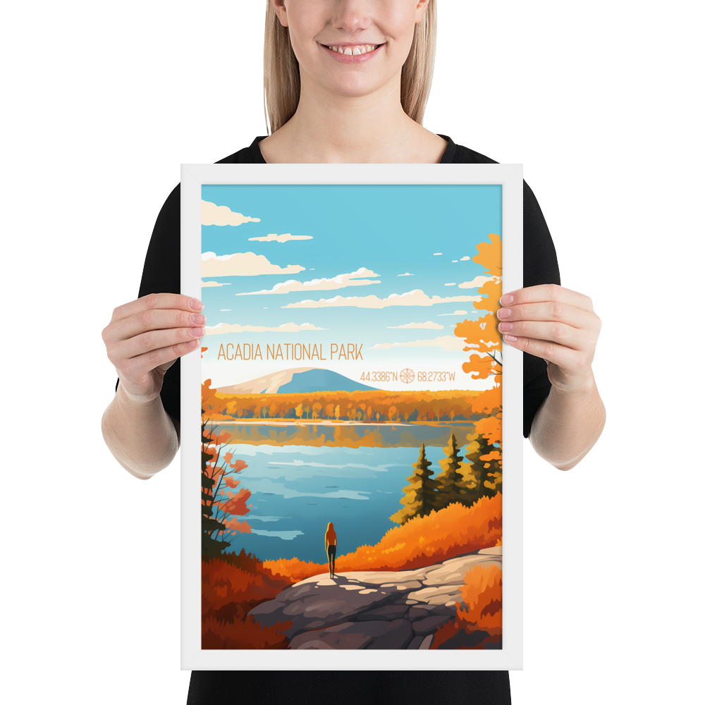 Maine - Acadia National Park (Framed poster)