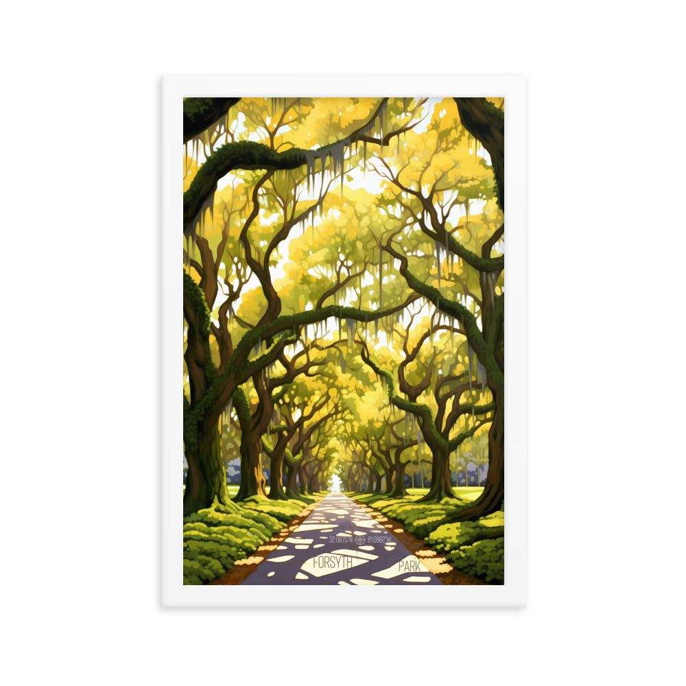 Georgia - Forsyth Park (Framed poster)