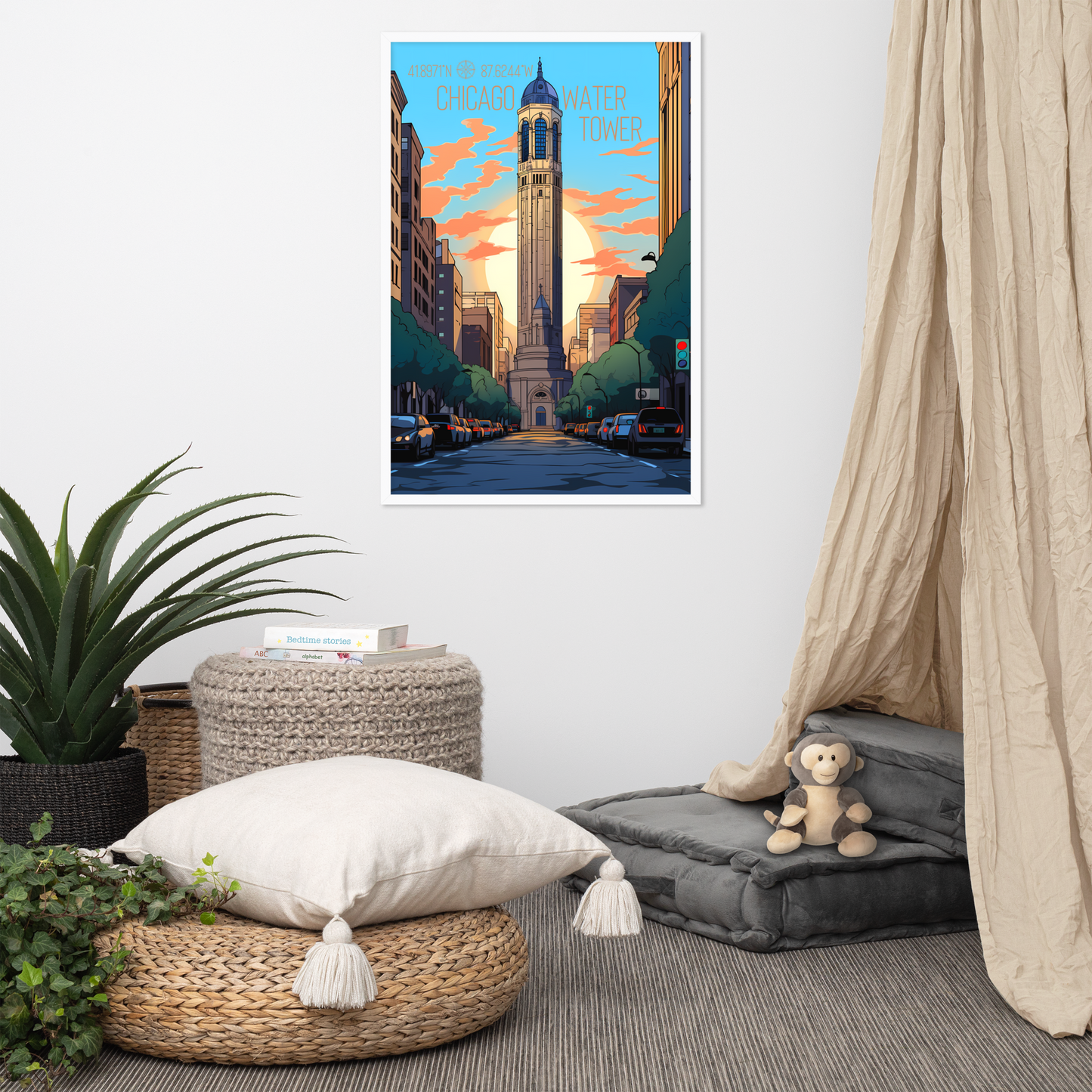 Illinois - Chicago Water Tower (Framed poster)