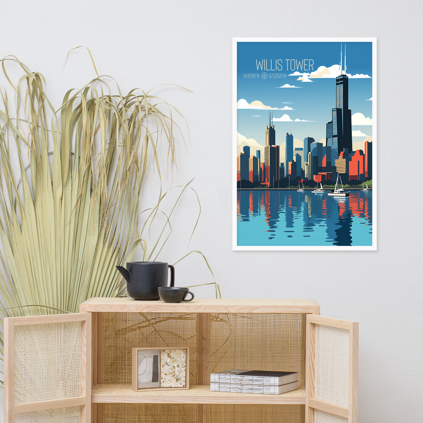 Illinois - Willis Tower (Framed poster)