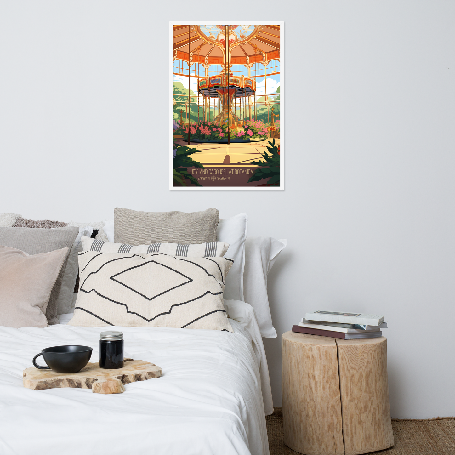 Kansas - Joyland Carousel at Botanica (Framed poster)