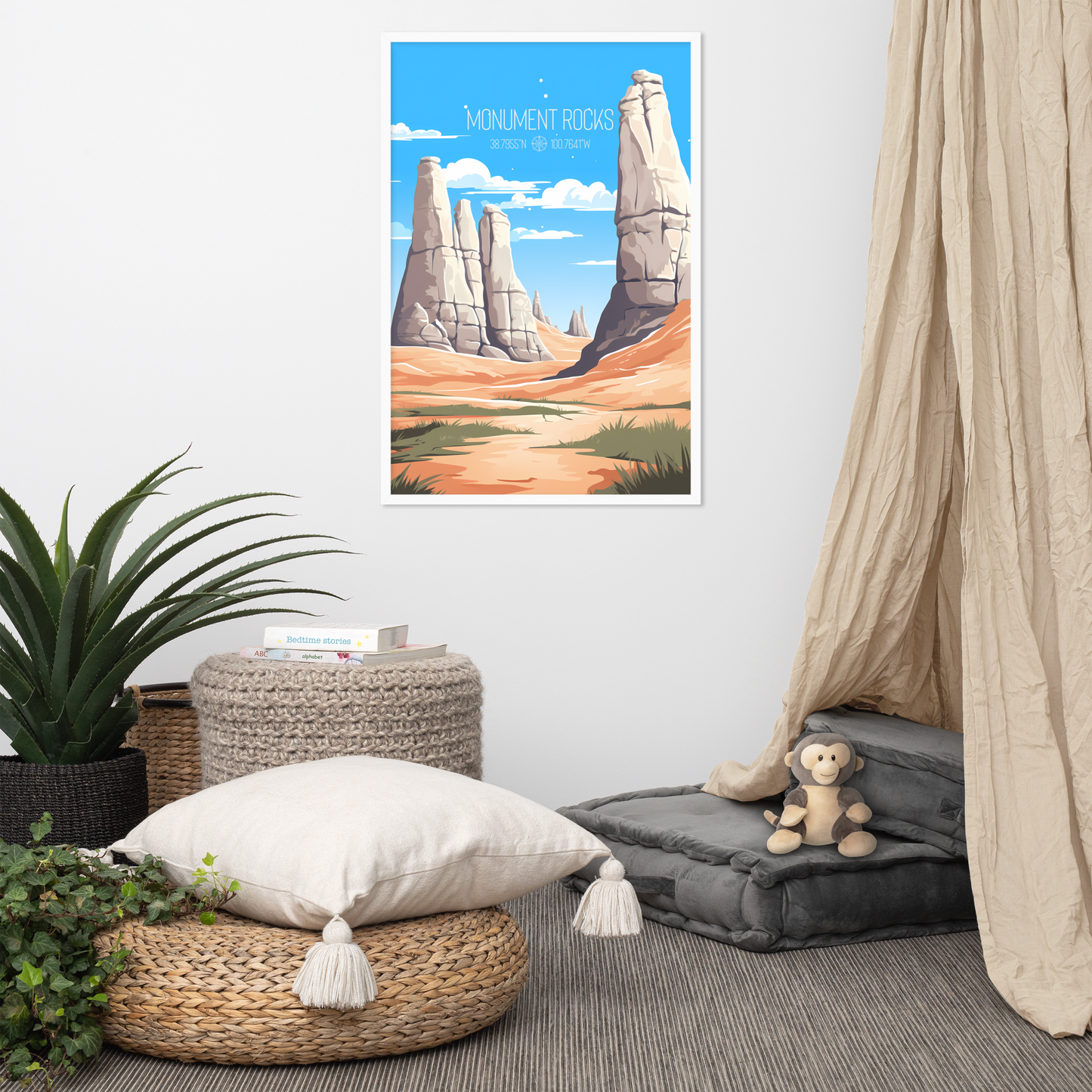 Kansas - Monument Rocks (Framed poster)