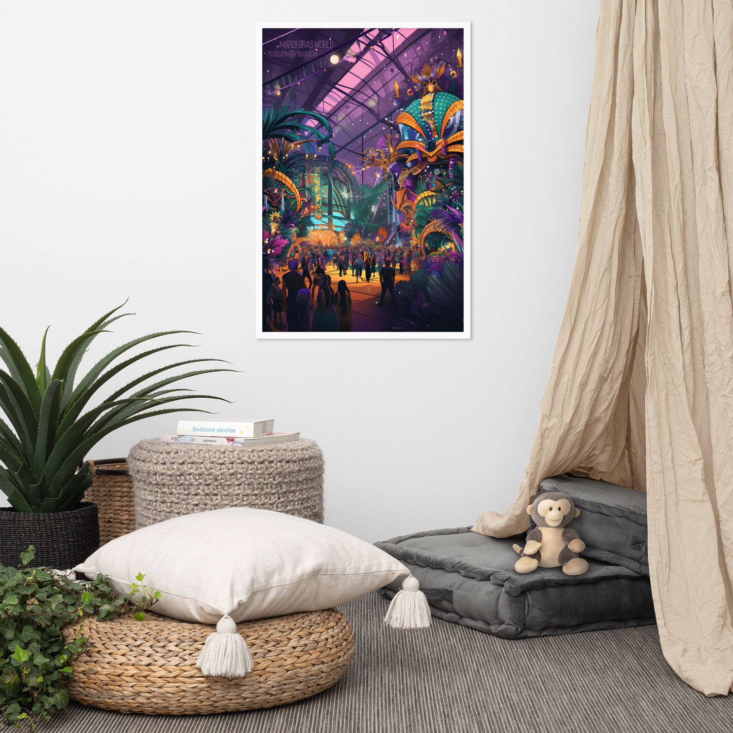 Louisiana - Mardi Gras World (Framed poster)