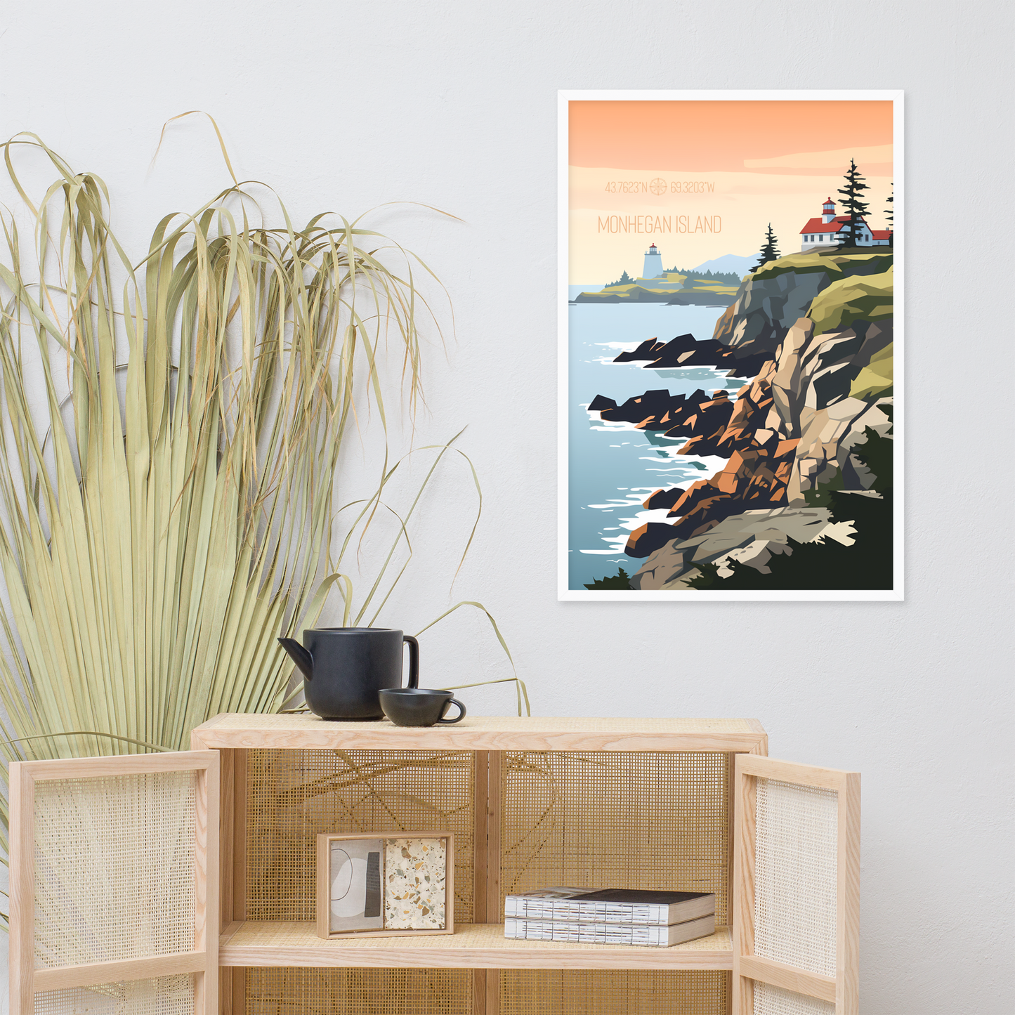 Maine - Monhegan Island (Framed poster)