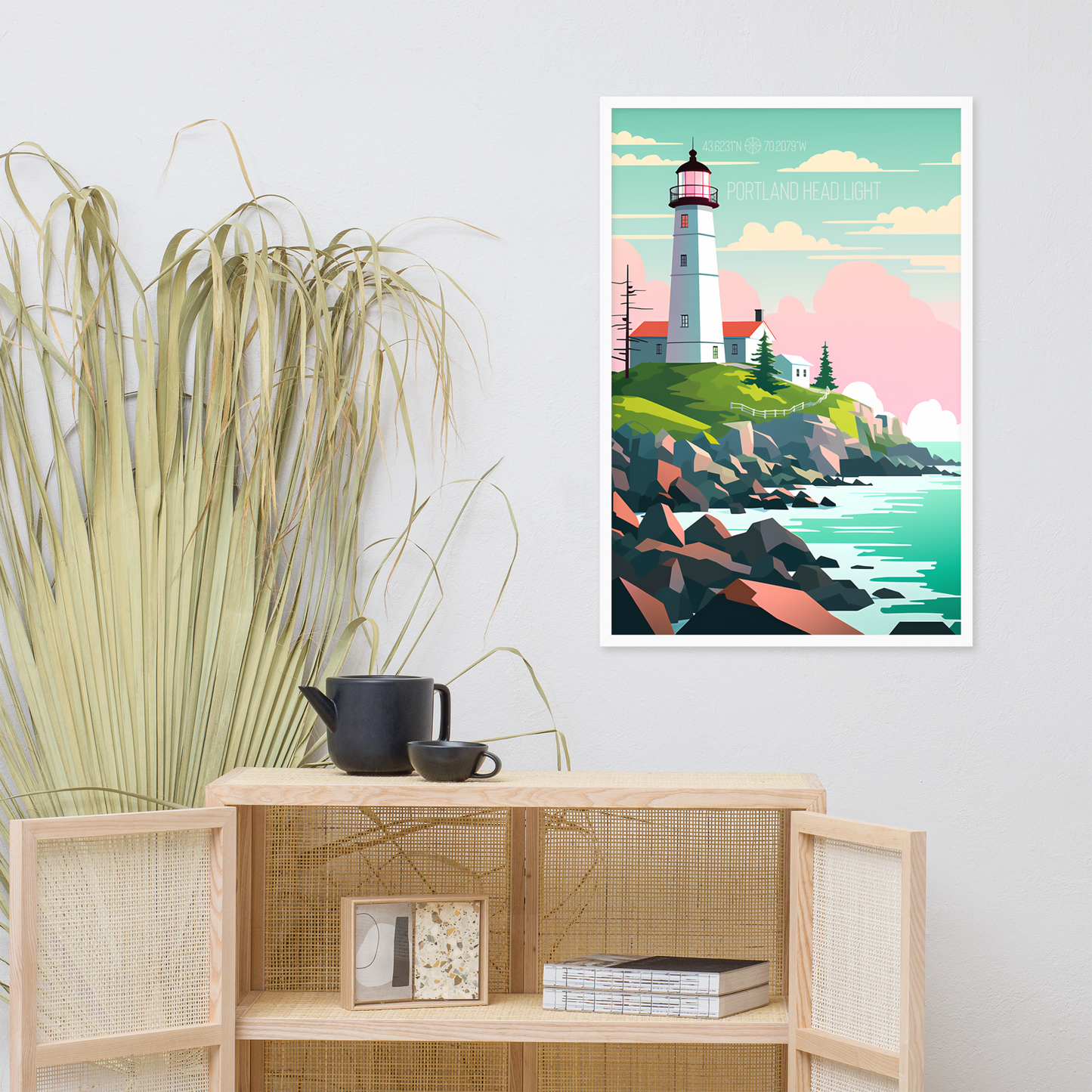 Maine - Portland Head Light (Framed poster)