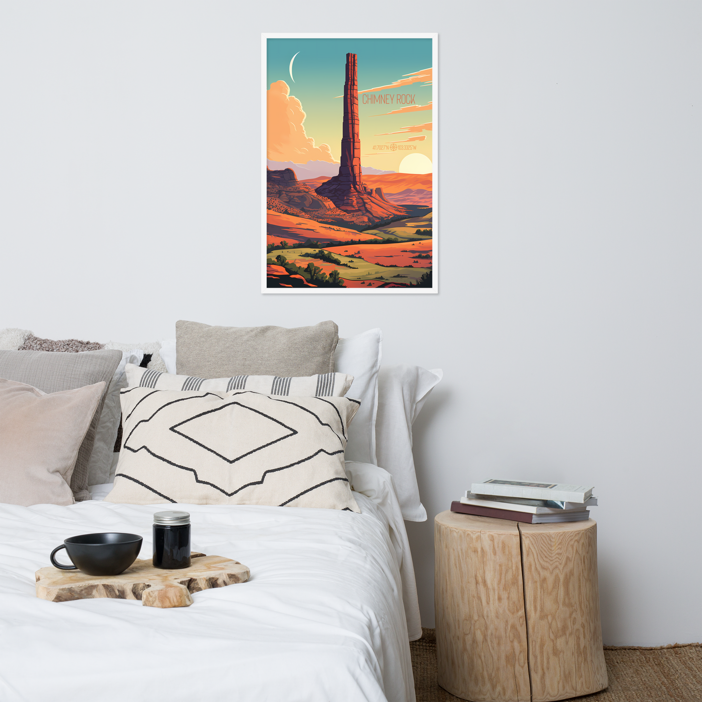 Nebraska - Chimney Rock (Framed poster)