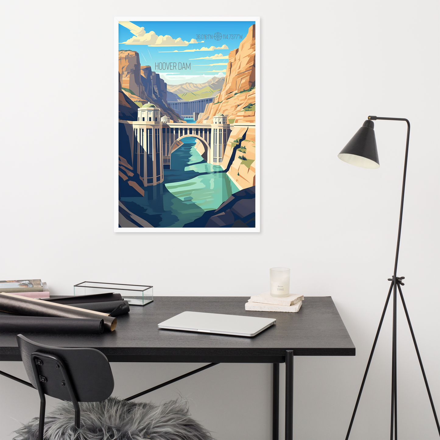 Nevada - Hoover Dam (Framed poster)