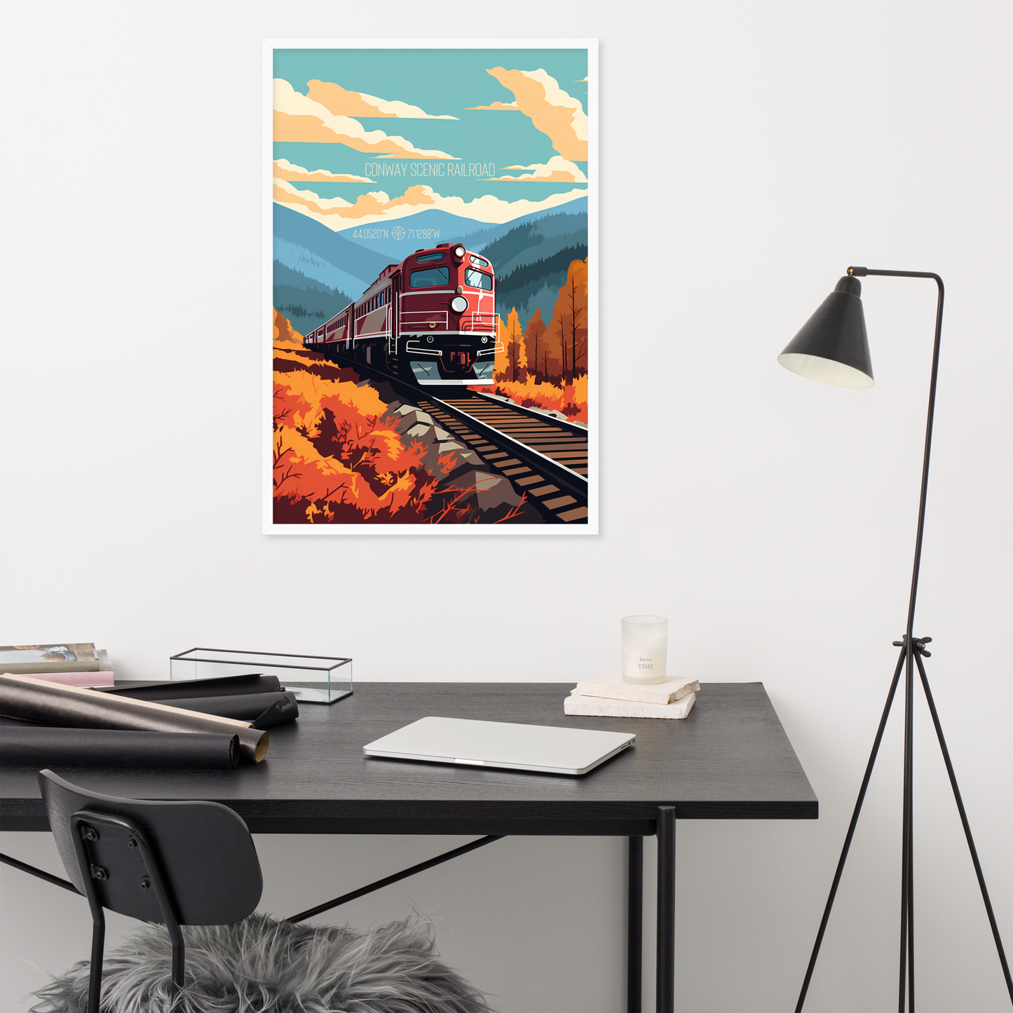 New Hampshire - Conway Scenic Railroad (Framed poster)