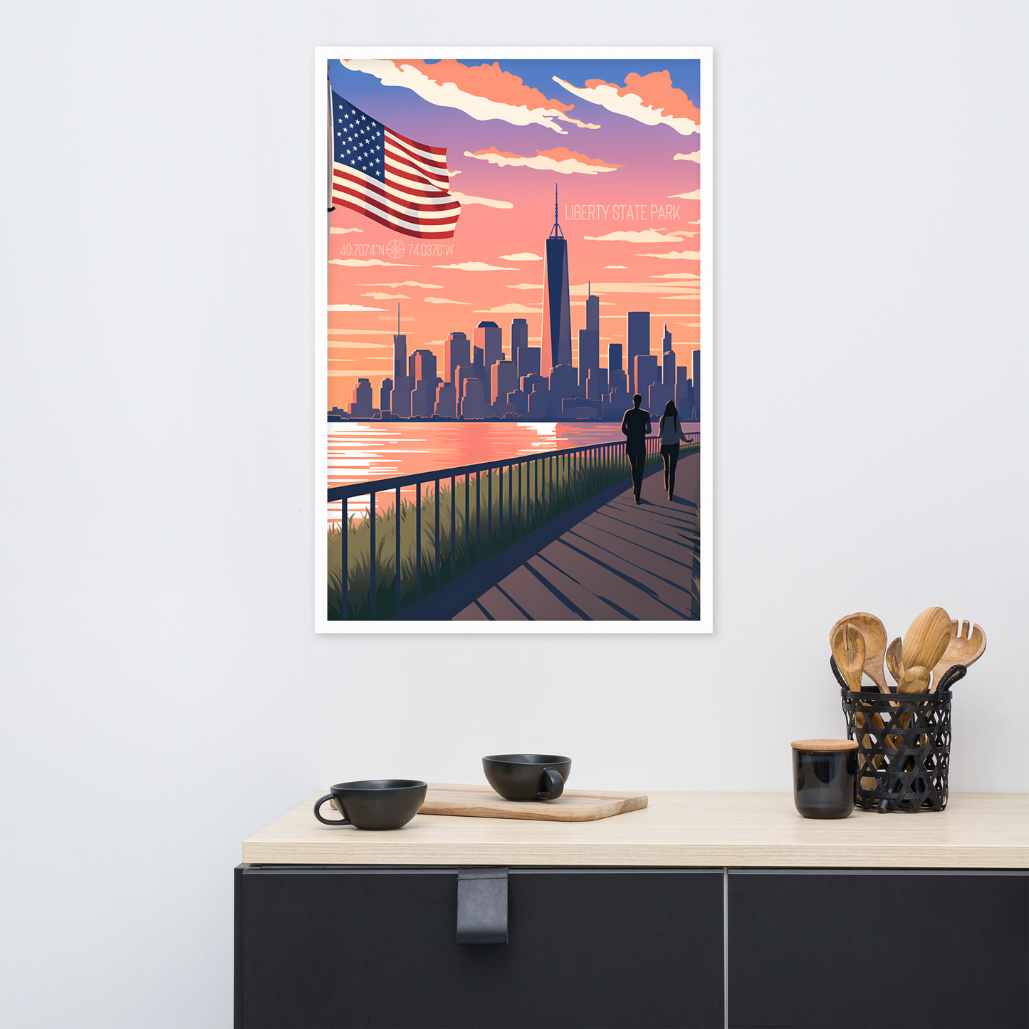 New Jersey - Liberty State Park (Framed poster)