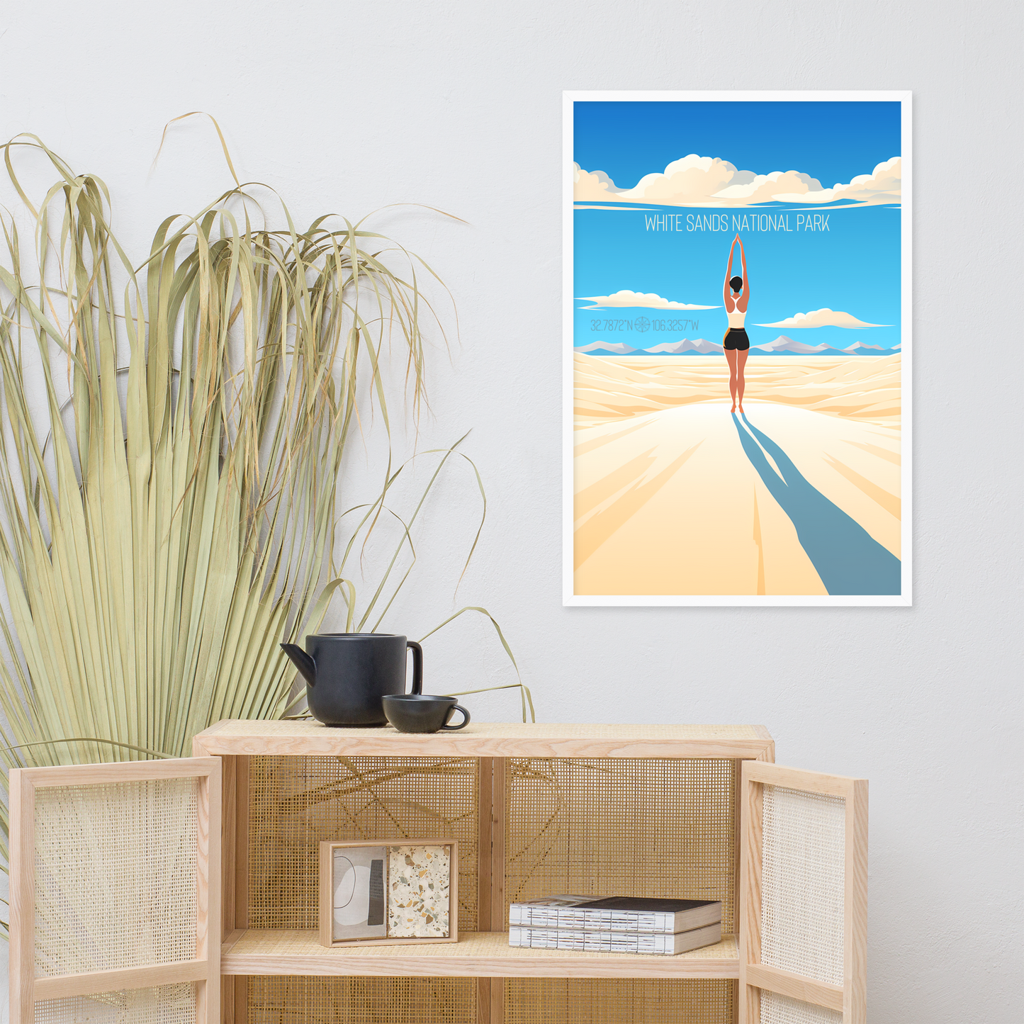 New Mexico - White Sands National Park (Framed poster)