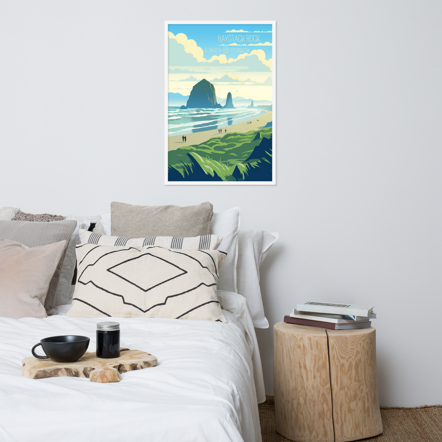 Oregon - Haystack Rock (Framed poster)