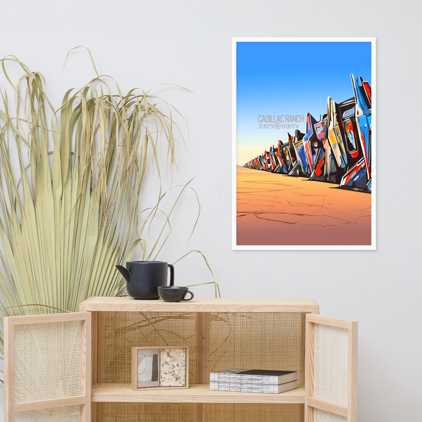 Texas - Cadillac Ranch (Framed poster)