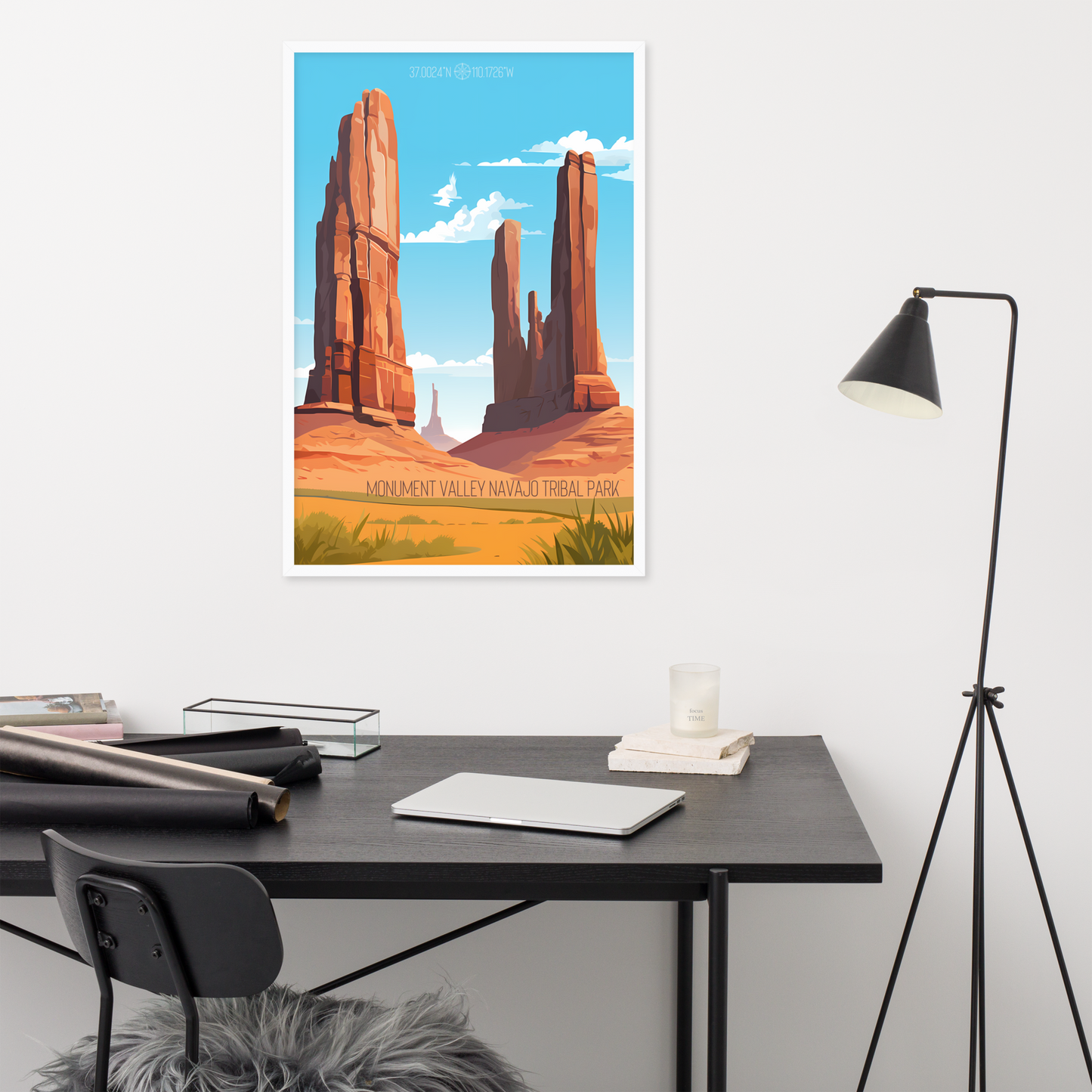 Utah - Monument Valley Navajo Tribal Park (Framed poster)