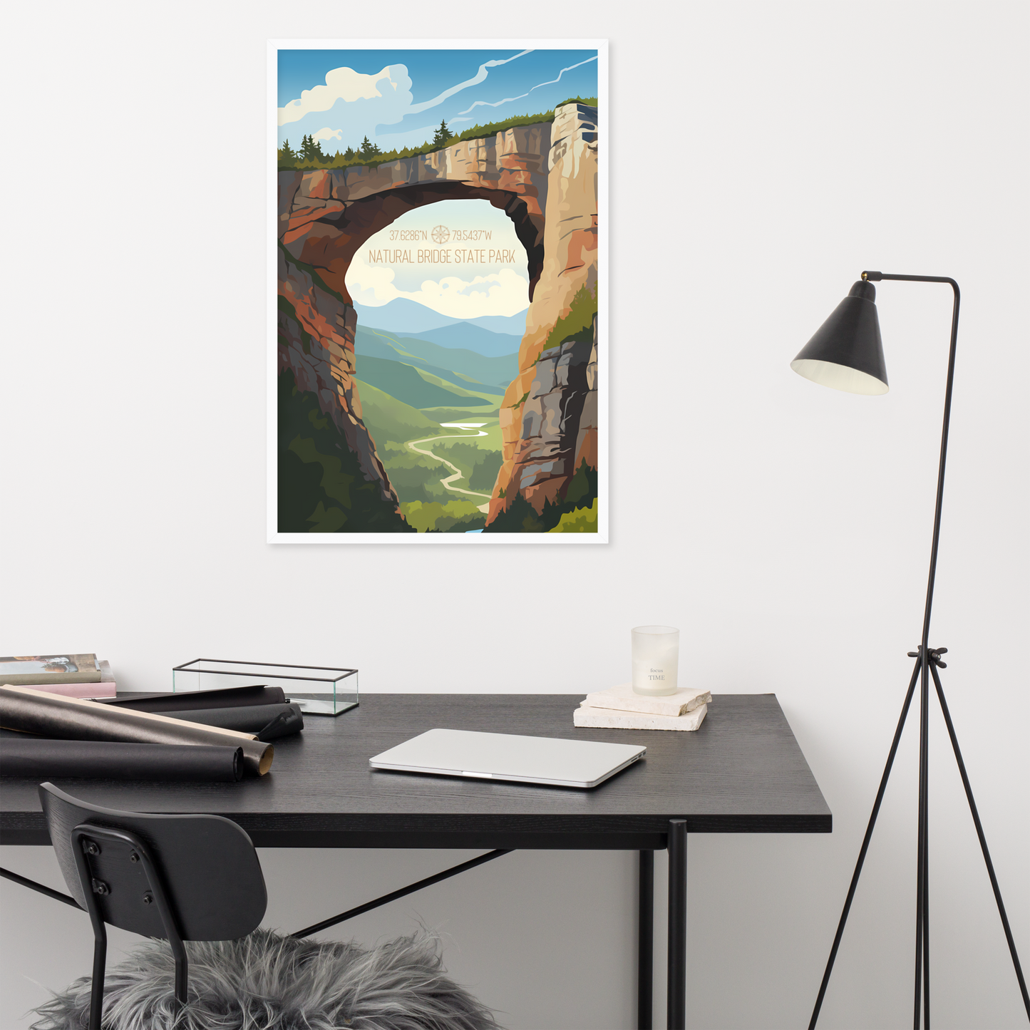 Virginia - The Natural Bridge (Framed poster)