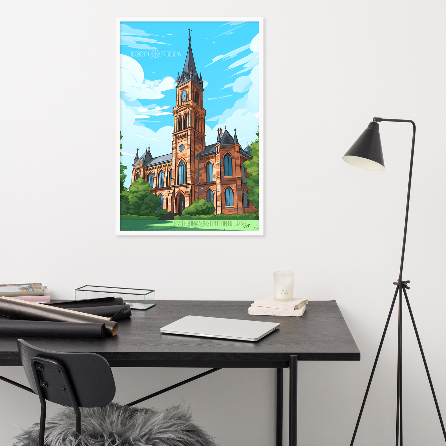 Washington D.C. - Smithsonian Institution Building (Framed poster)