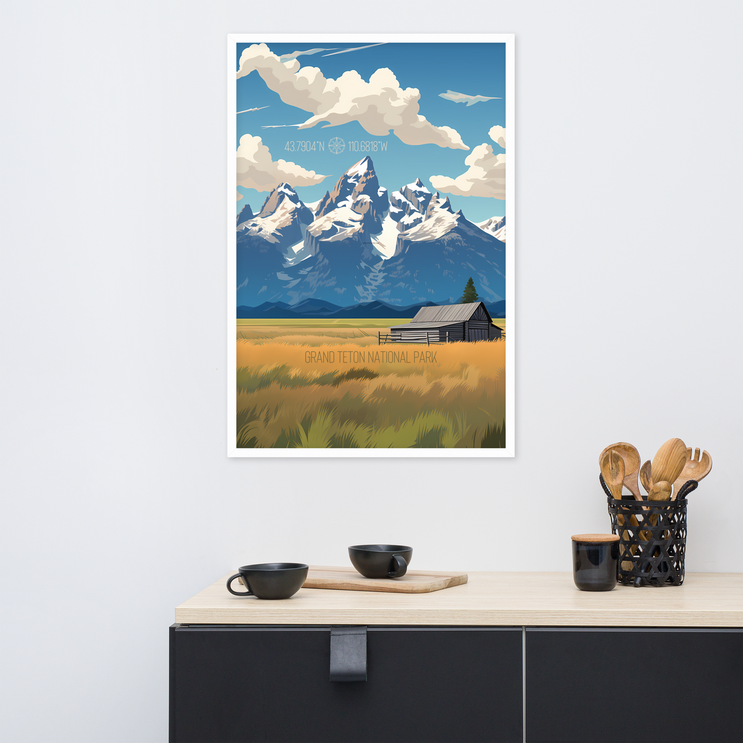 Wyoming - Grand Teton National Park (Framed poster)