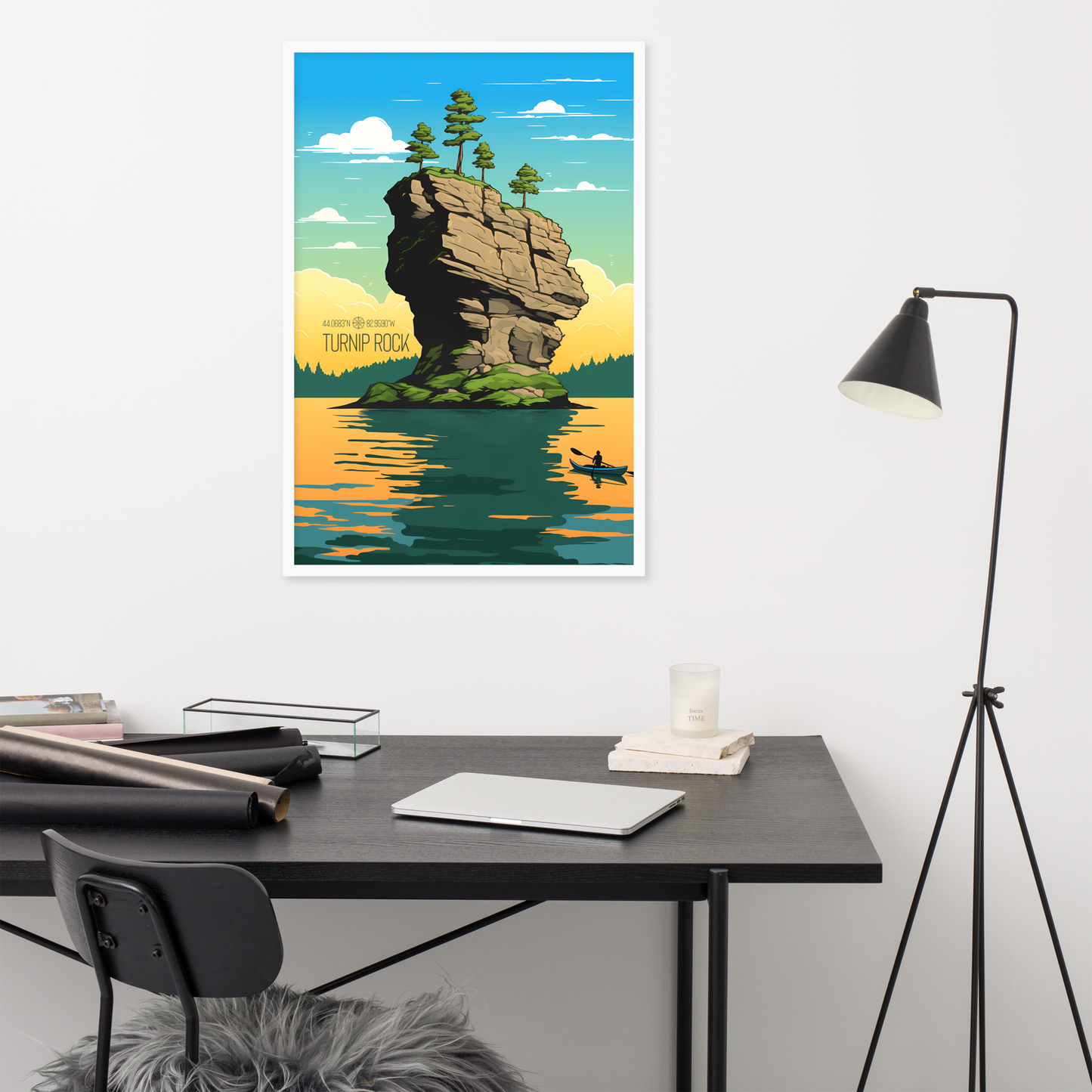 Michigan - Turnip Rock (Framed poster)