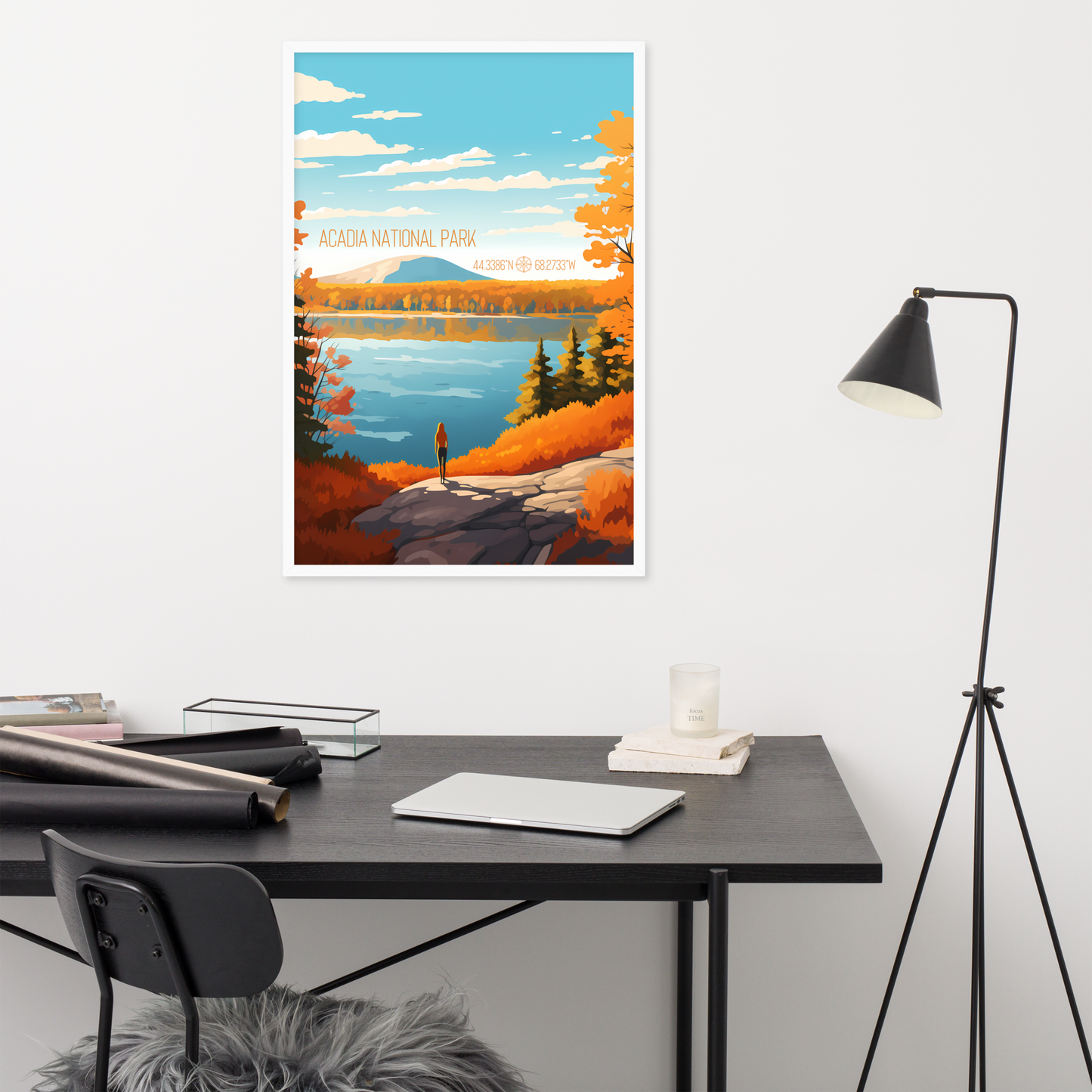 Maine - Acadia National Park (Framed poster)