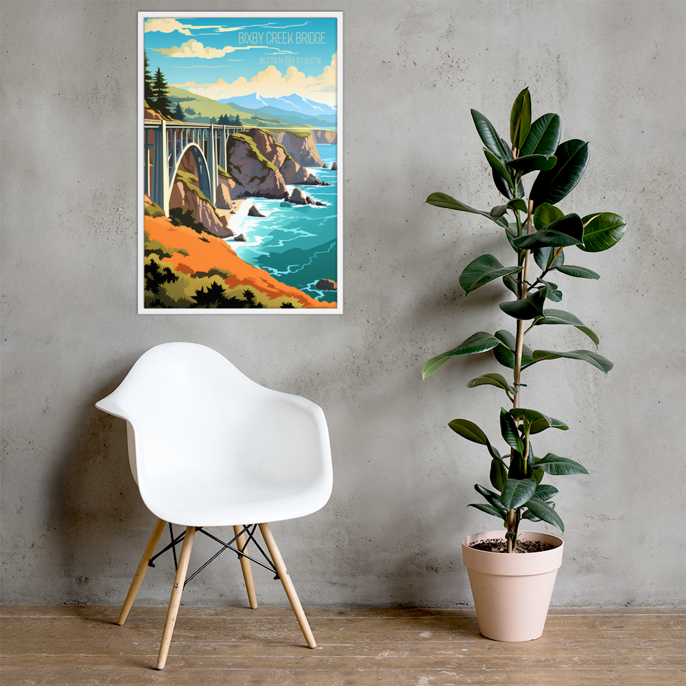 California - Bixby Creek Bridge (Framed poster)