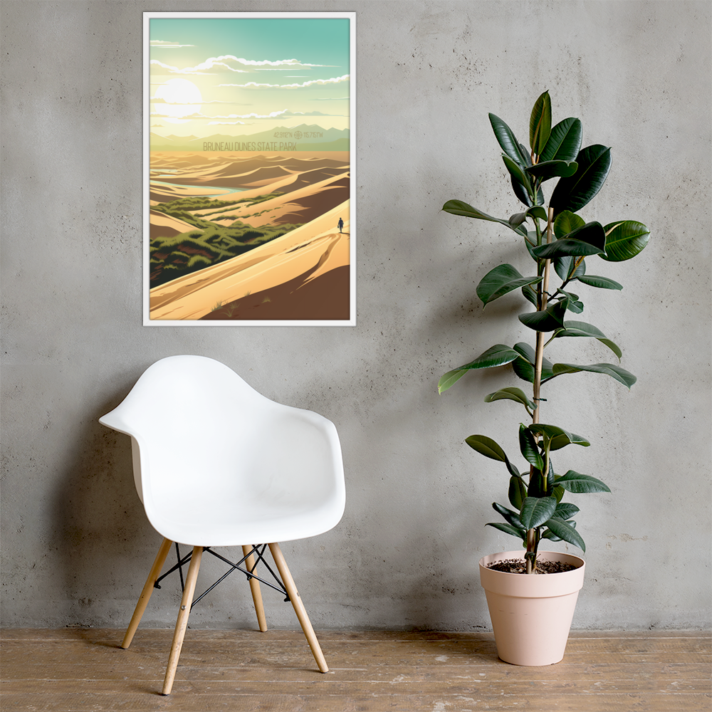 Idaho - Bruneau Dunes State Park (Framed poster)