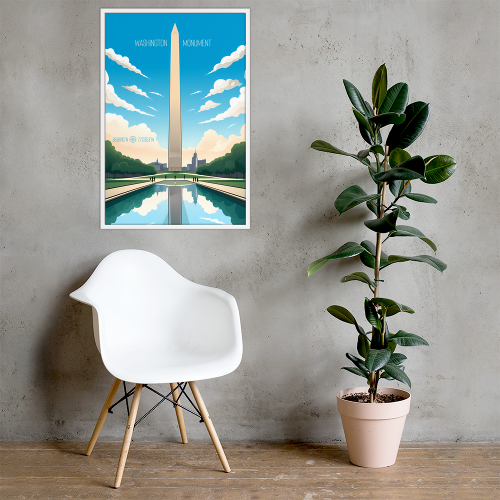 Washington D.C. - Washington Monument (Framed poster)