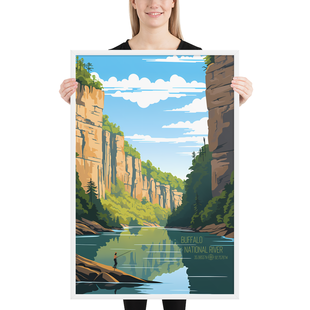 Arkansas - Buffalo National River (Framed poster)