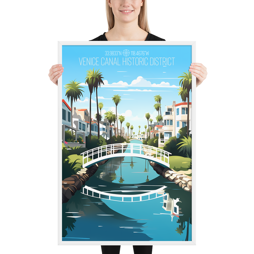 California - Venice Canal Historic District (Framed poster)